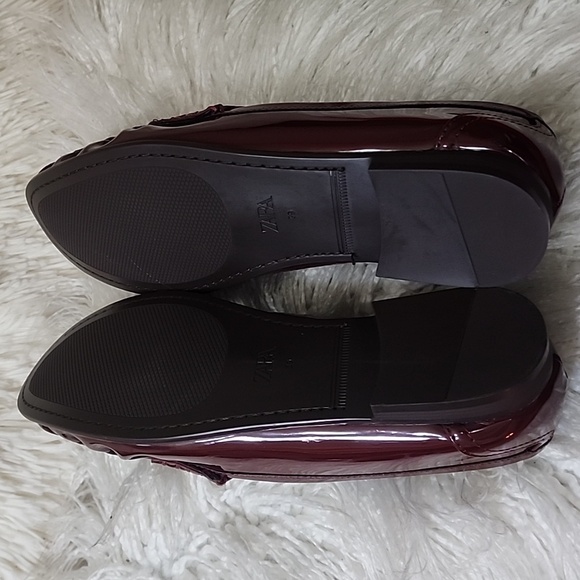 Zara Burgundy Loafers - Picture 8 of 12